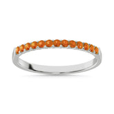 Citrine  1/4 Ct.Tw. Machine Band in 14K White Gold